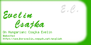 evelin csajka business card
